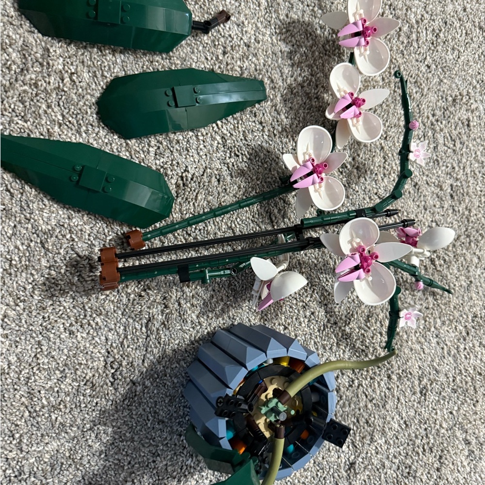 Lego Botanical Collection Orchid with Pink and White Blooms
